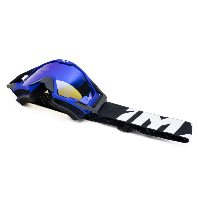 Gogle motocrossowe iMX Sand czarno-niebieskie z pleksiglasem irydowym