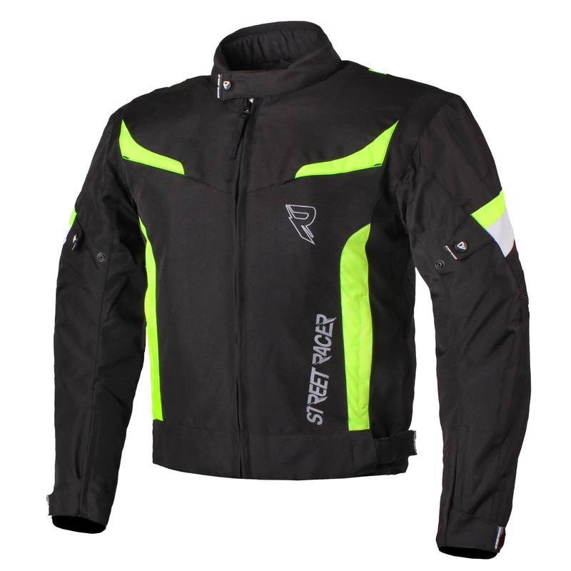 Kurtka motocyklowa Street Racer Cyklon czarno - fluo żółta - II. jakość
