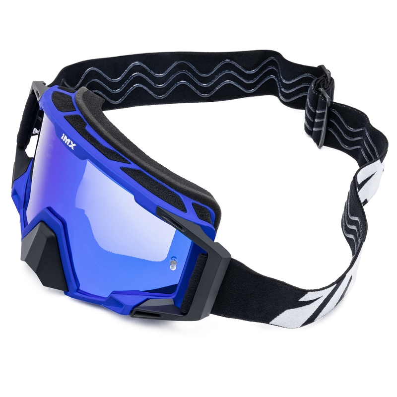 Gogle motocrossowe iMX Sand czarno-niebieskie z pleksiglasem irydowym