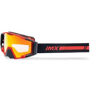 Gogle motocrossowe iMX Sand czarno-czerwone z czerwonym irydowym pleksiglasem