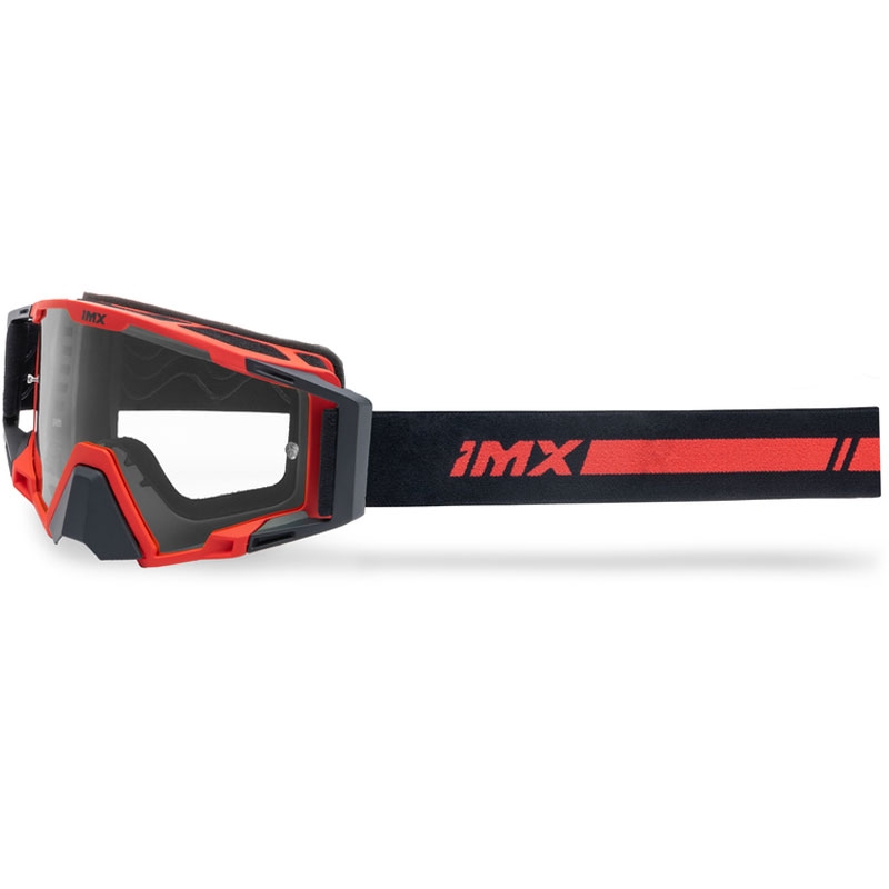 Gogle motocrossowe iMX Sand czarno-czerwone z czerwonym irydowym pleksiglasem