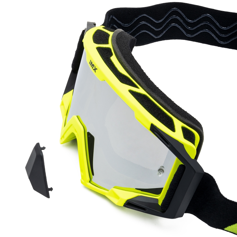 Gogle motocrossowe iMX Sand żółto-czarne z pleksiglasem irydowym