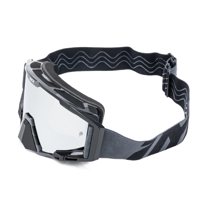 Gogle motocrossowe iMX Sand szaro-czarne z pleksiglasem irydowym