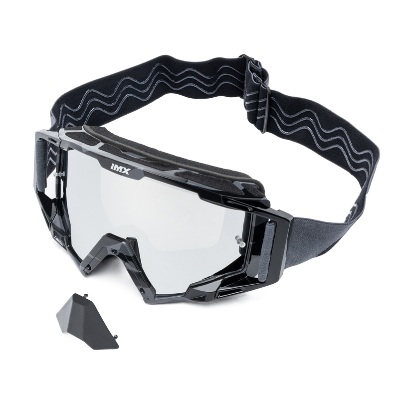 Gogle motocrossowe iMX Sand szaro-czarne z pleksiglasem irydowym