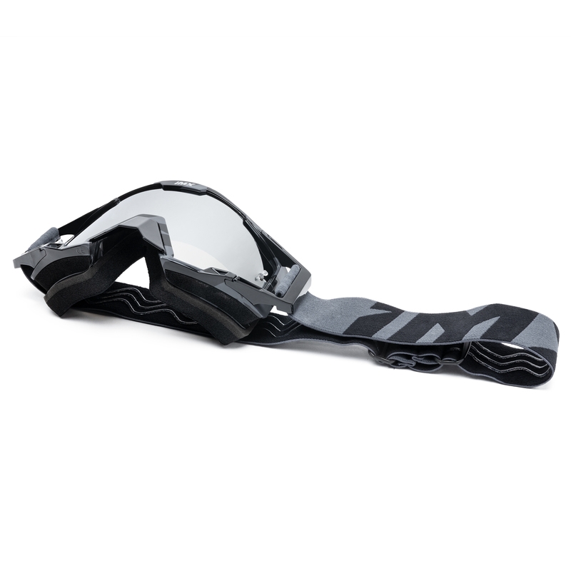 Gogle motocrossowe iMX Sand szaro-czarne z pleksiglasem irydowym