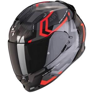 Kask motocyklowy integralny SCORPION EXO-491 SPIN czarno-czerwony wyprzedaż