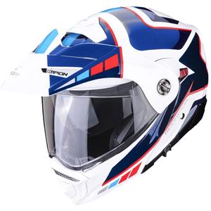 Kask motocyklowy SCORPION ADX-2 CAMINO pearl white-blue-red wyprzedaż