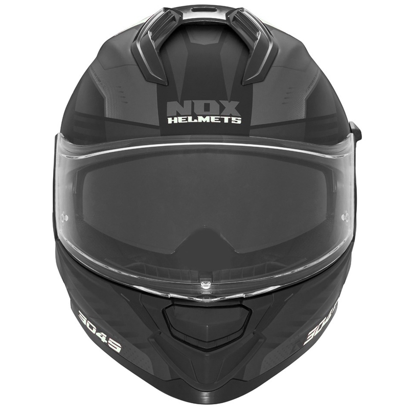 Kask motocyklowy integralny NOX N304S CARVER matowy czarno-biały