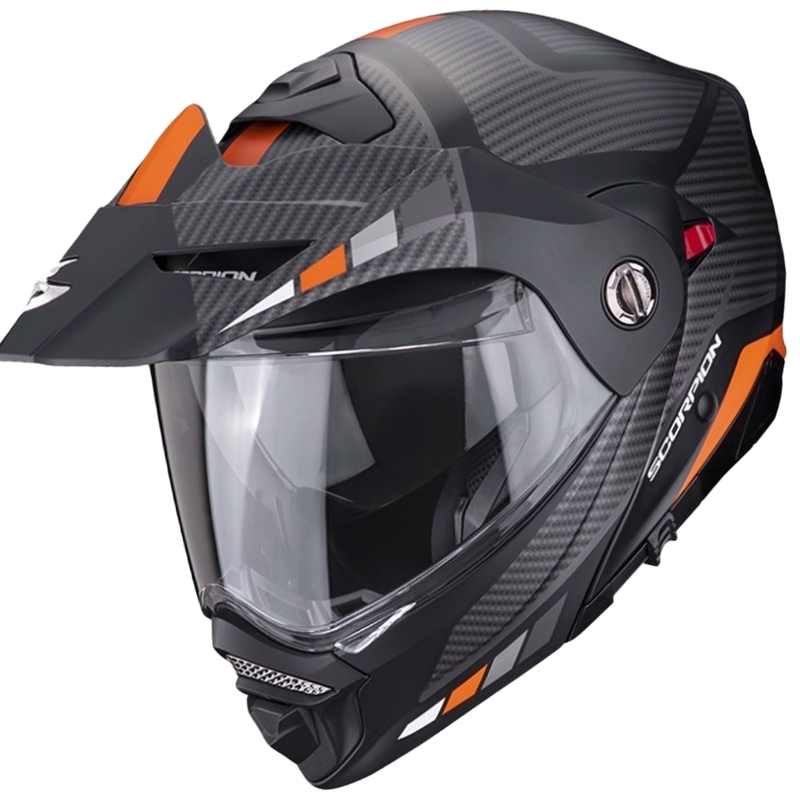 Kask motocyklowy SCORPION ADX-2 CAMINO black-silver-orange wyprzedaż