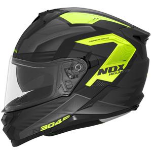 Kask motocyklowy integralny NOX N304S CARVER matowy czarno-żółty