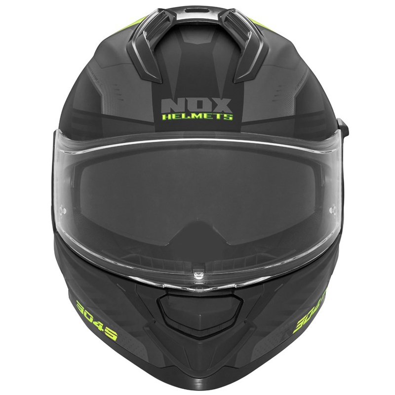 Kask motocyklowy integralny NOX N304S CARVER matowy czarno-żółty