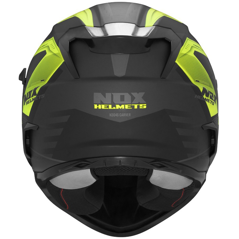 Kask motocyklowy integralny NOX N304S CARVER matowy czarno-żółty
