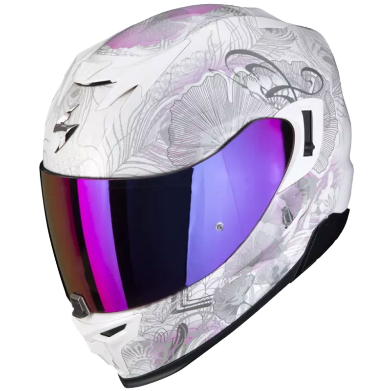 Integralny kask motocyklowy Scorpion EXO-520 EVO Air Melrose perłowy biało-różowy