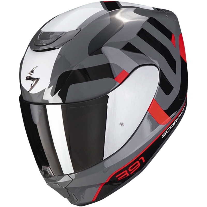 Integralny kask motocyklowy Scorpion EXO-391 Arok szaro-czerwono-czarny wyprzedaż