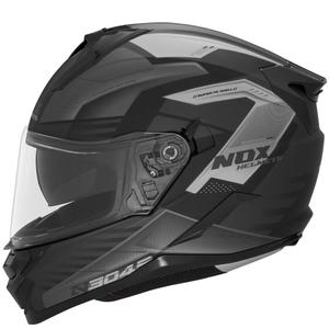 Kask motocyklowy integralny NOX N304S CARVER matowy czarno-tytanowy