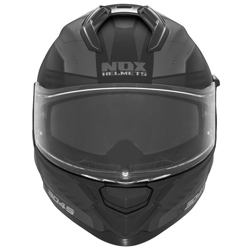 Kask motocyklowy integralny NOX N304S CARVER matowy czarno-tytanowy