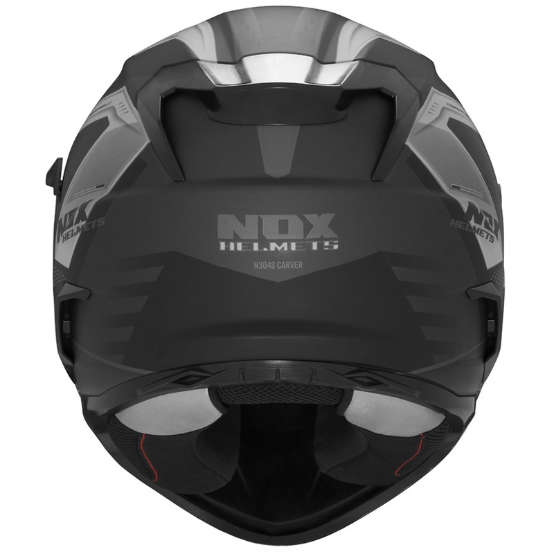 Kask motocyklowy integralny NOX N304S CARVER matowy czarno-tytanowy