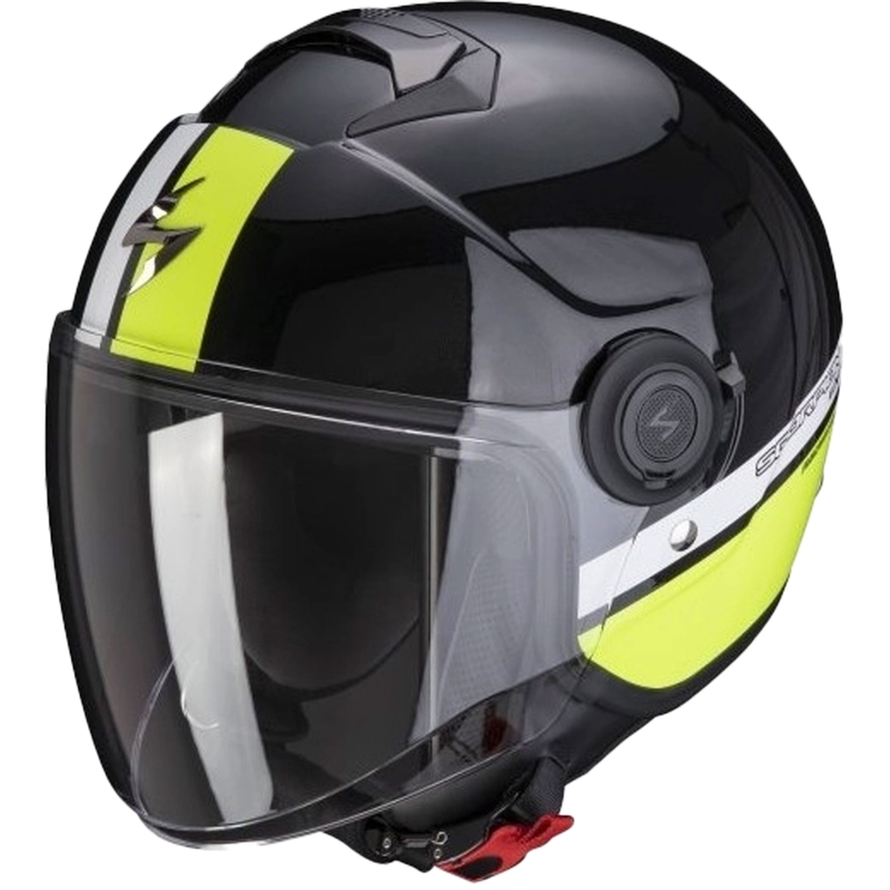 Kask motocyklowy SCORPION EXO-CITY STRADA pearl black-white-fluo yellow