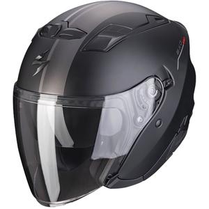 Kask otwarty Scorpion EXO-230 SR matowy czarny-srebrny-czerwony