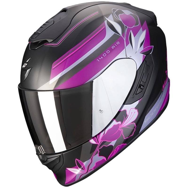 Integralny kask motocyklowy Scorpion EXO-1400 EVO Air Gaia czarno-różowy matowy