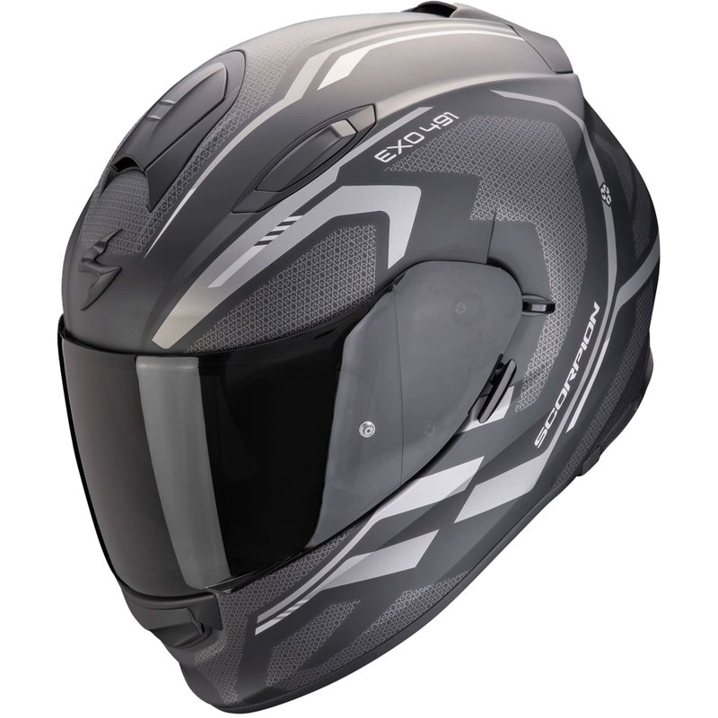 Kask motocyklowy integralny Scorpion EXO-491 KRYPTA matowo-czarno-srebrny