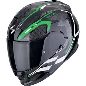 Kask motocyklowy integralny Scorpion EXO-491 KRYPTA czarno-zielono-biały
