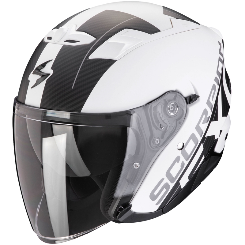 Kask motocyklowy otwarty SCORPION EXO-230 QR matowo-biało-czarny wyprzedaż