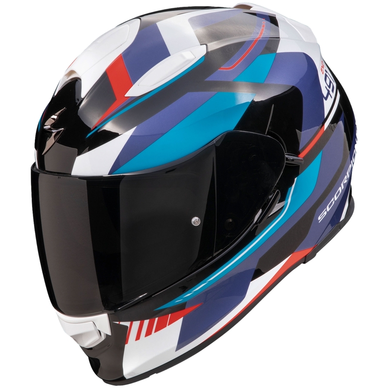 Kask motocyklowy integralny Scorpion EXO-491 Abilis czarno-niebiesko-czerwony