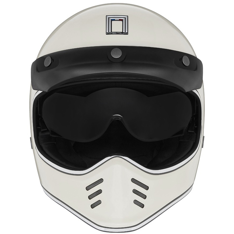 Kask motocyklowy integralny NOX PREMIUM SEVENTY II kość słoniowa