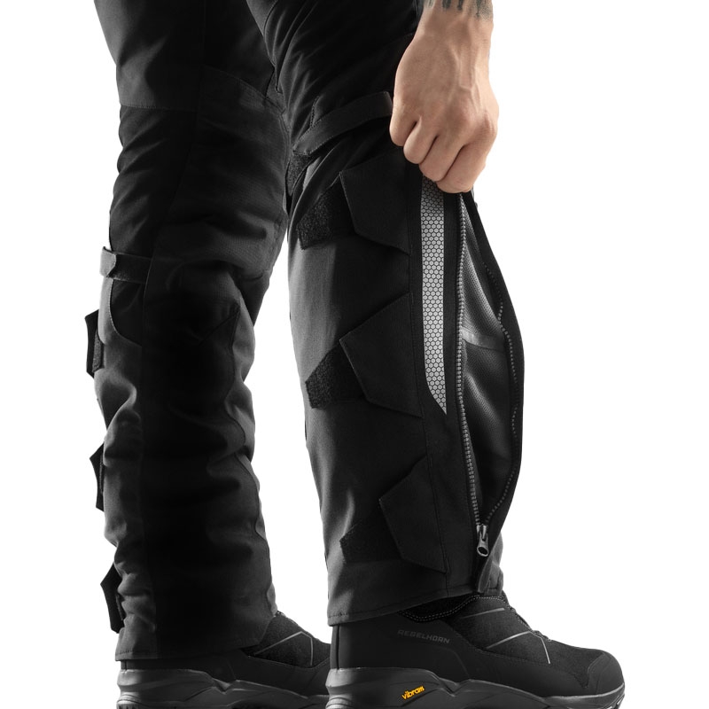 Rozszerzane spodnie motocyklowe Rebelhorn Hardy 3.0 w kolorze czarnym