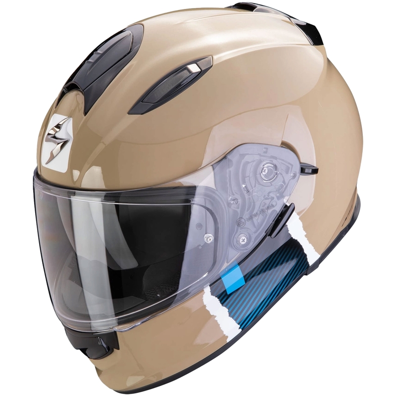Kask motocyklowy integralny Scorpion EXO-491 CODE piaskowo-niebieski
