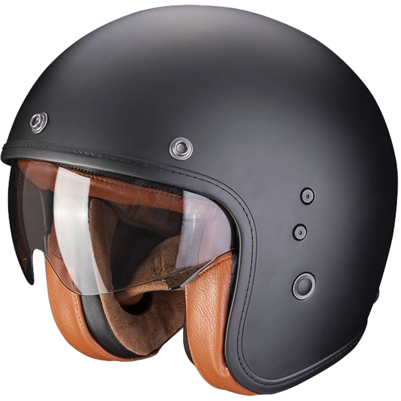 Kask otwarty SCORPION BELFAST EVO LUXE czarny matowy
