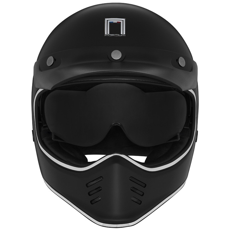 Kask motocyklowy integralny NOX PREMIUM SEVENTY II matowy czarny