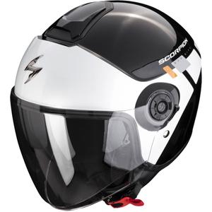Otwarty kask motocyklowy Scorpion EXO-CITY II Mall czarno-biały
