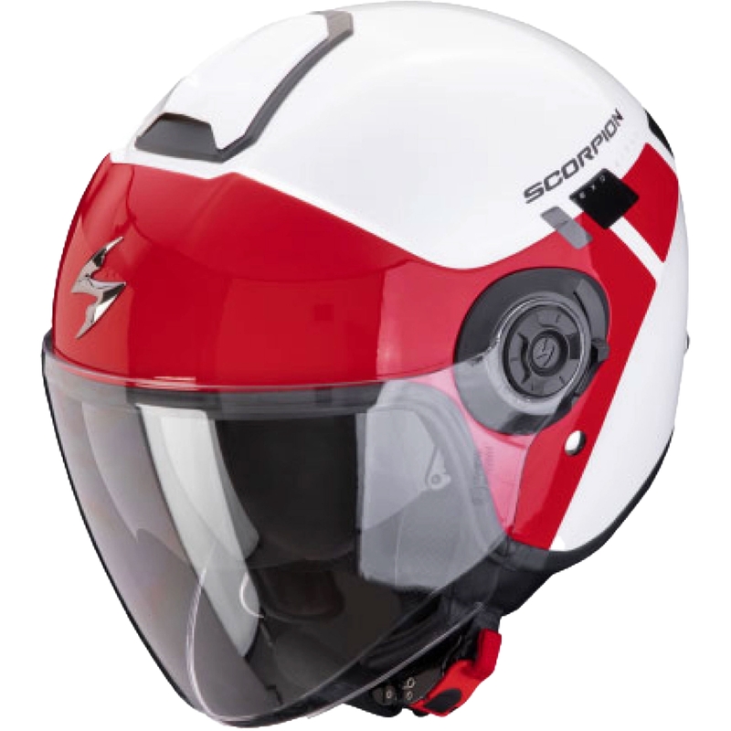 Kask otwarty Scorpion EXO-CITY II Mall biało-czerwony wyprzedaż
