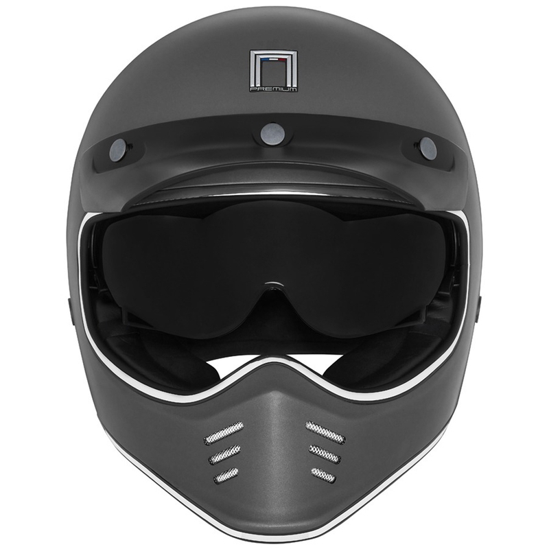 Kask motocyklowy integralny NOX PREMIUM SEVENTY II, tytanowy