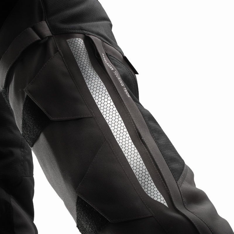 Spodnie motocyklowe Rebelhorn Hardy 3.0 beżowo-szaro-czerwone