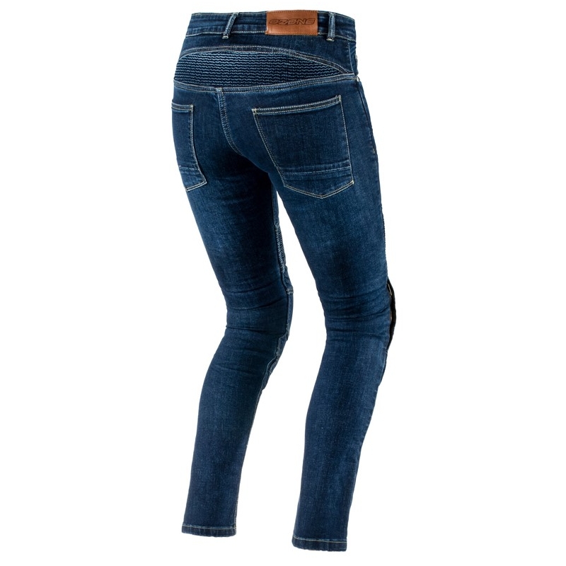 Damskie jeansy motocyklowe Ozone Agness niebieskie wyprzedaż