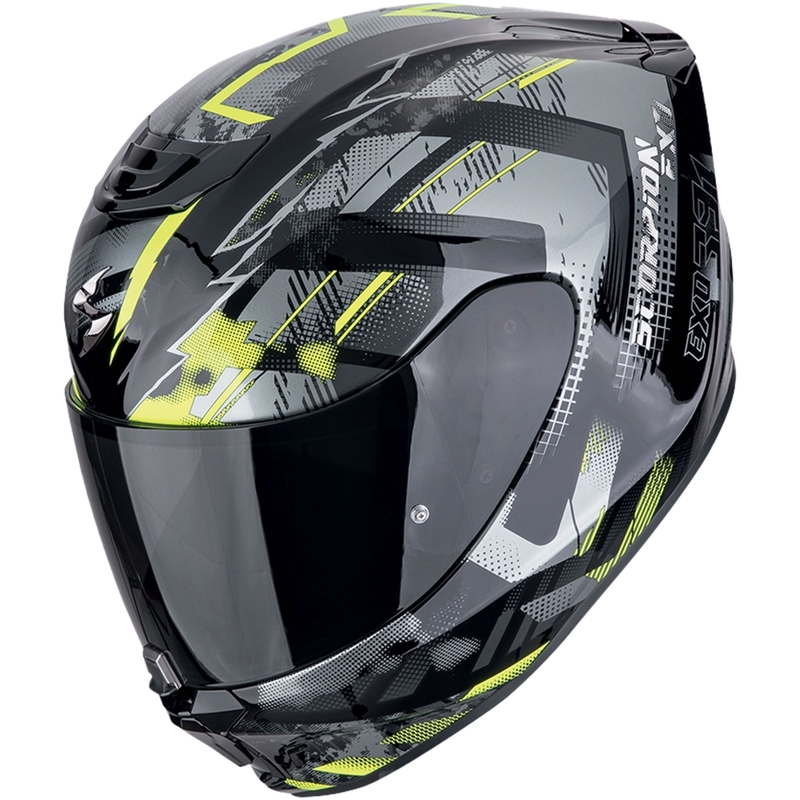 Kask motocyklowy integralny Scorpion EXO-391 CLUTTER czarno-fluo żółty