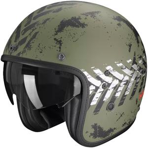 Kask motocyklowy otwarty Scorpion Belfast EVO NEVADA zielono-srebrny