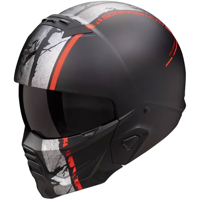 Modułowy kask motocyklowy Scorpion EXO-COMBAT II LORD matowy czarno-czerwony wyprzedaż