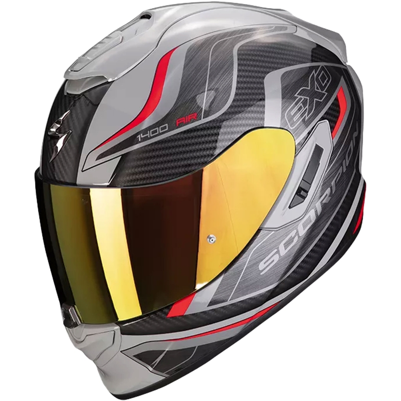 Integralny kask motocyklowy Scorpion EXO-1400 EVO Air Attune szaro-czarno-czerwony
