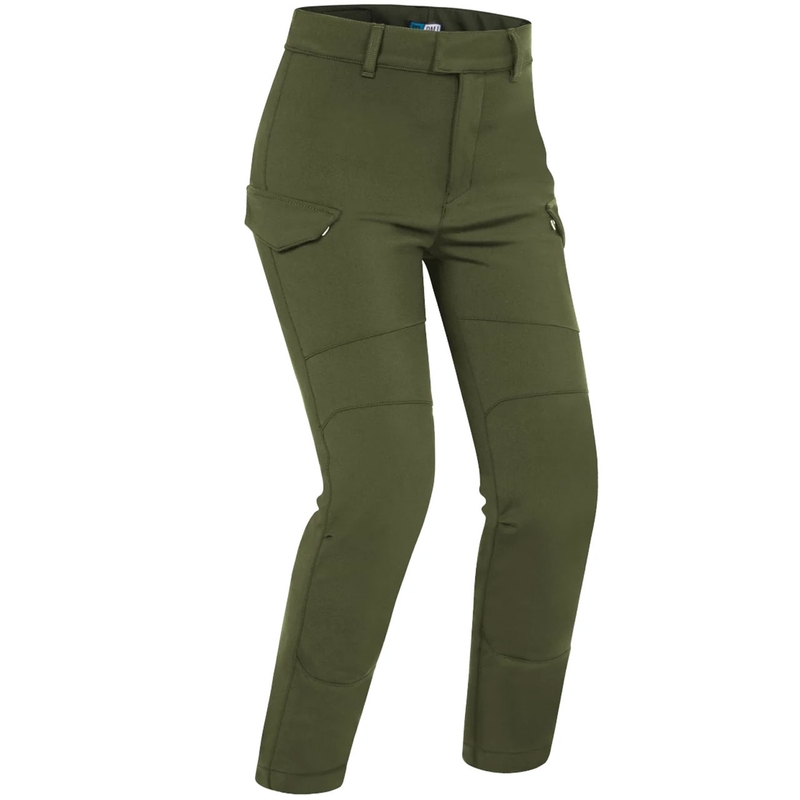 Damskie jeansy motocyklowe PMJ Sidney khaki wyprzedaż