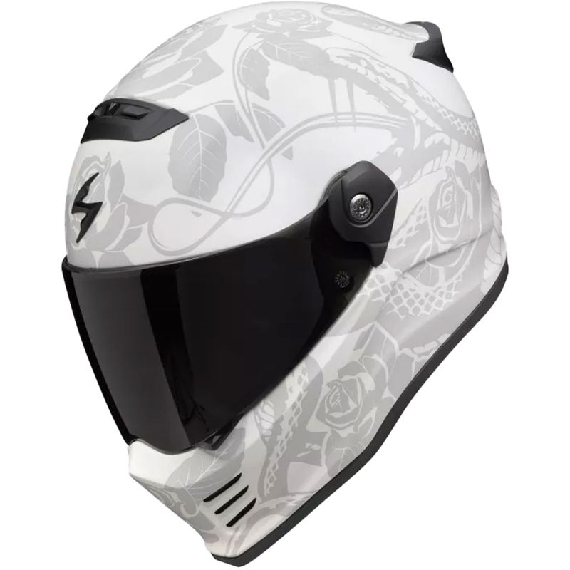 Integralny kask motocyklowy Scorpion Covert FX Dragon matowy szaro-srebrny