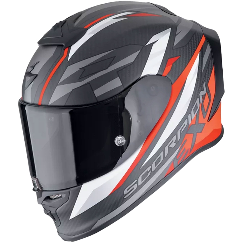 Kask motocyklowy zintegrowany Scorpion EXO-R1 EVO CARBON AIR RUNNER matowy czarno-czerwony