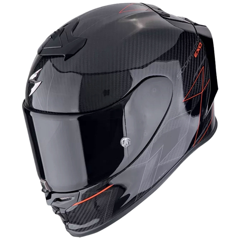 Kask motocyklowy integralny Scorpion EXO-R1 EVO CARBON AIR CYNERGY czarno-czerwony
