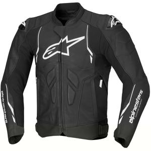 Kurtka motocyklowa skórzana Alpinestars Dusk czarno-biała