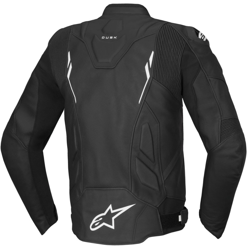 Kurtka motocyklowa skórzana Alpinestars Dusk czarno-biała