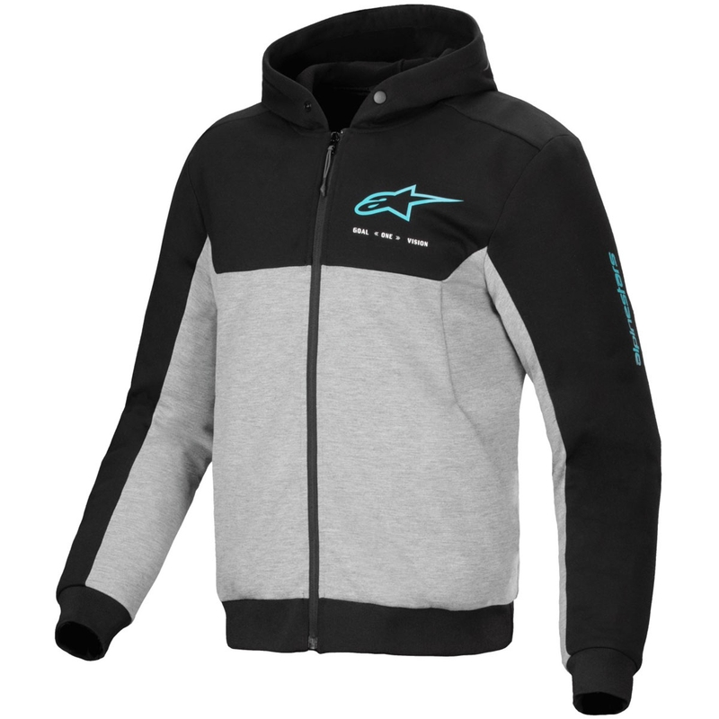 Bluza motocyklowa Alpinestars Chrome V2 Sport szaro-czarno-niebieska