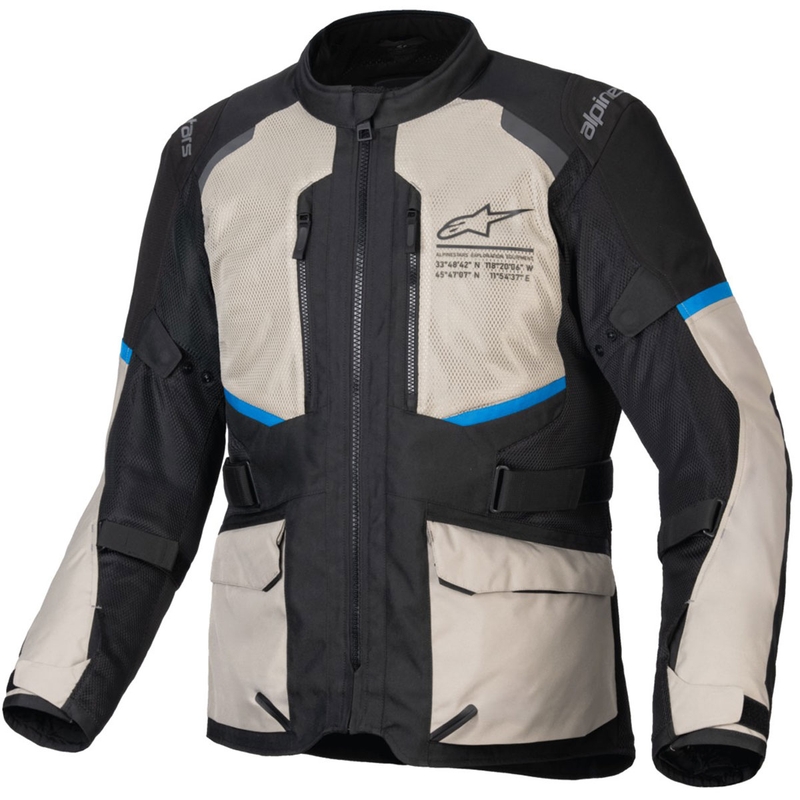 Kurtka motocyklowa Alpinestars Andes Air Drystar czarno-szara zielono-niebieska